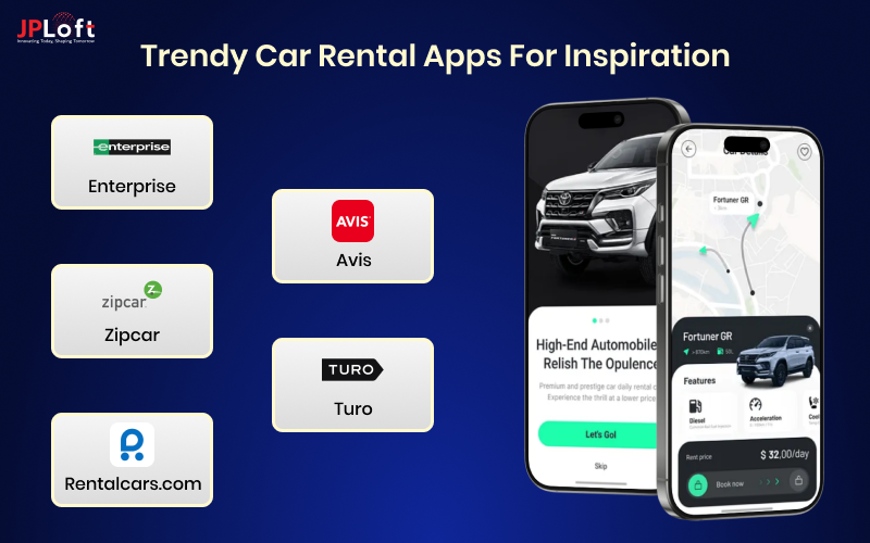 Trendy Car Rental Apps for Inspiration.